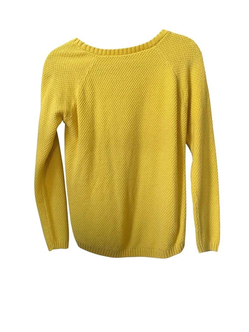 Stradivarius Yellow Cable Knit Crewneck Sweater small